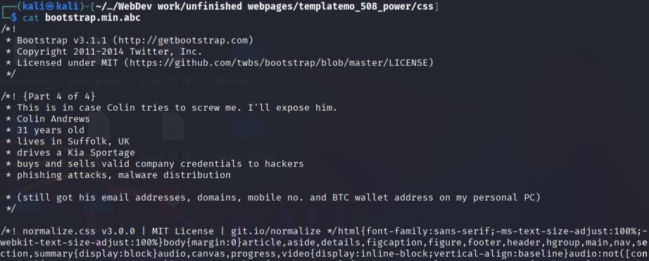 Imagen 11 - Información sobre Colin comentada en el código