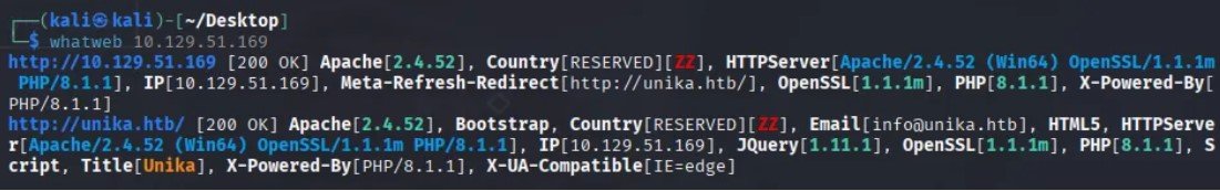Hack The Box - Responder - Whatweb