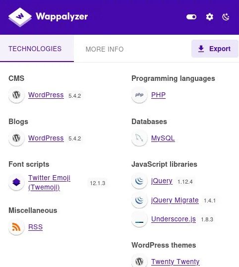 DiarioHacking Wappalyzer