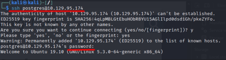 Nos conectamos via SSH usando la contraseña encontrada