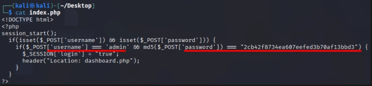 Encontramos la contraseña para el usuario admin